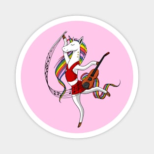 Unicorn Playing Violin Magnet